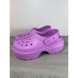 Crocs Stomp Clog Womens Size 10 Purple Beach Walking Outdoor Platform Sandals
